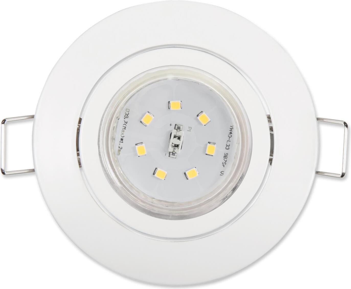 Einbauleuchten-Set McShine, 10xRahmen, 10x LED-Strahler, 3w, 300lm, weiß 1452899