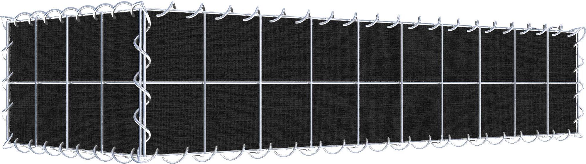 Gabiona Begrünte Gabione mit Vlies 100 cm x 20 cm x 40 cm (L x H x T), Maschenweite 10 cm x 10 cm, Spirale