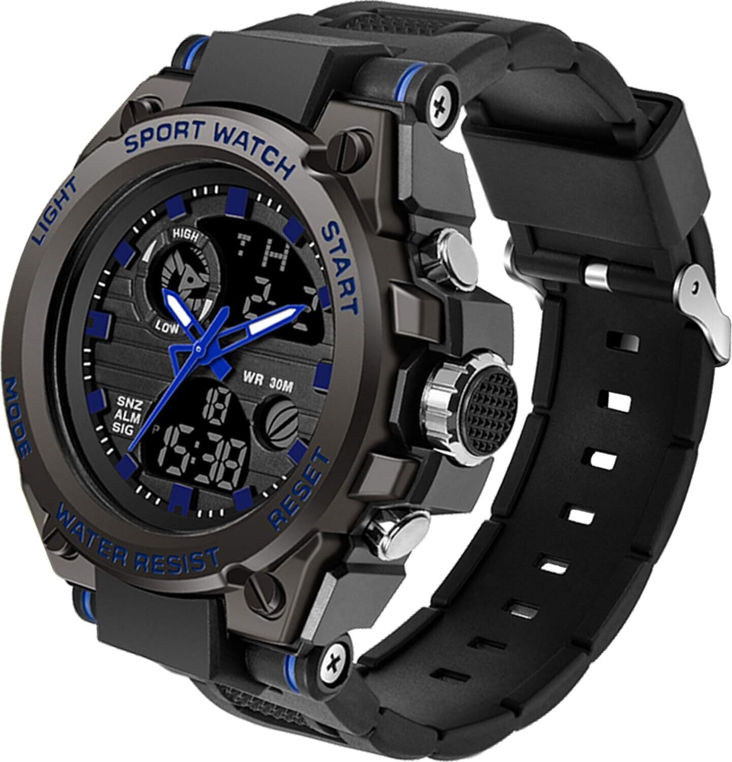 findtime Militär Uhr Herren Sportuhr: Outdoor Tactical Watch Digital, 5 ATM Wasserdicht, Uhren für Männer, Wecker, Stoppuhr, Armbanduhr, Kalender