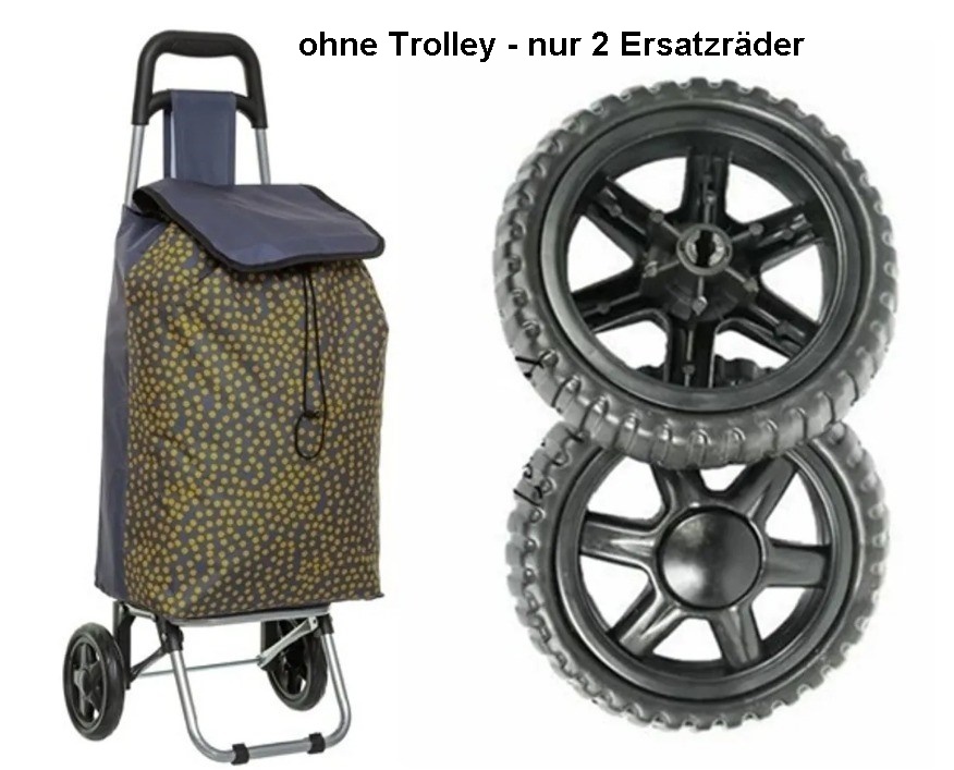 GKA 2 Stück Ersatzrad Rad für Kinderwagen Einkaufstrolley Einkaufswagen Ø  13,5 cm