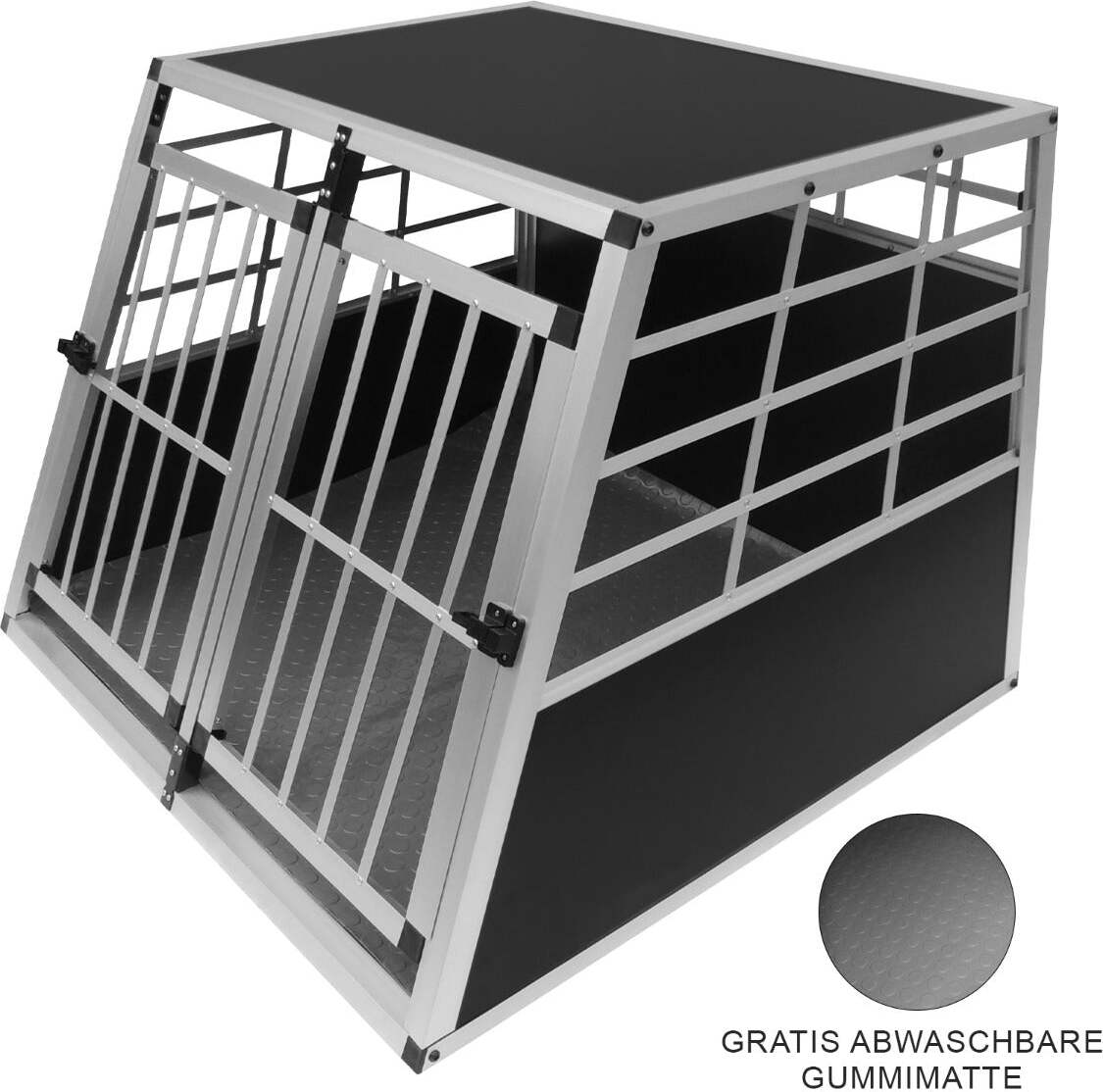 Monster Shop Auto Hundetransportbox große Doppelbox Hundebox Transportbox Gitterbox 28291