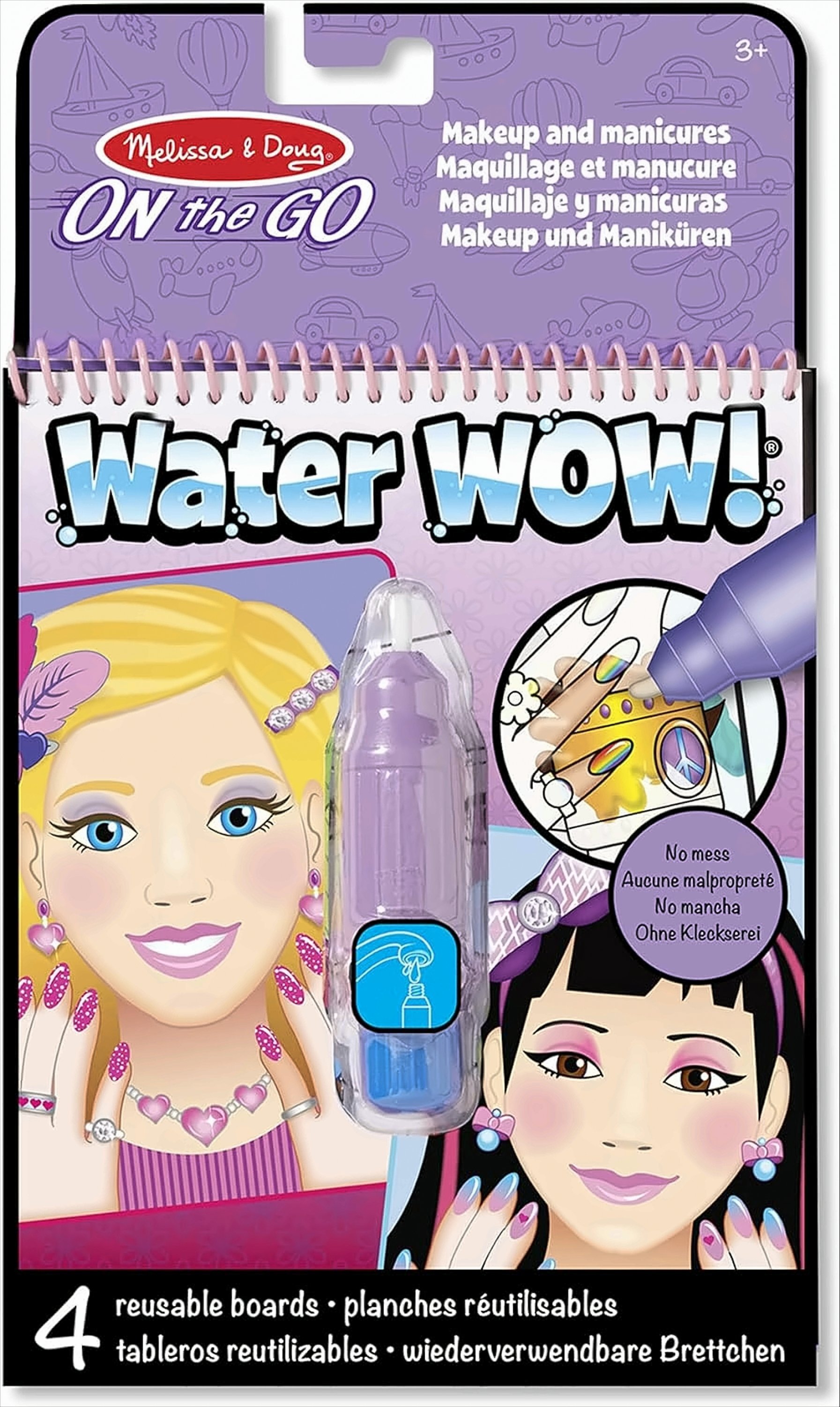Melissa & Doug - Water Wow - Make-up und Manikren, Beschftigungsblock fr zuhause und unterwegs, fr Kinder ab 3 Jahren 19416