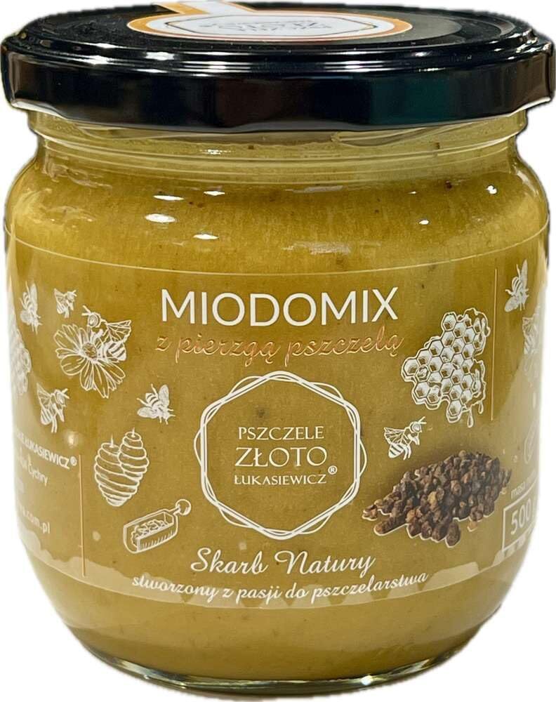 IMKERSHOP Honig mit Bienenbrot 500g – 0,5 kg – Blütenhonig - Blütenhonig 95% – Natürliche Pollen in Form von Bienenbrot 5% MPG500