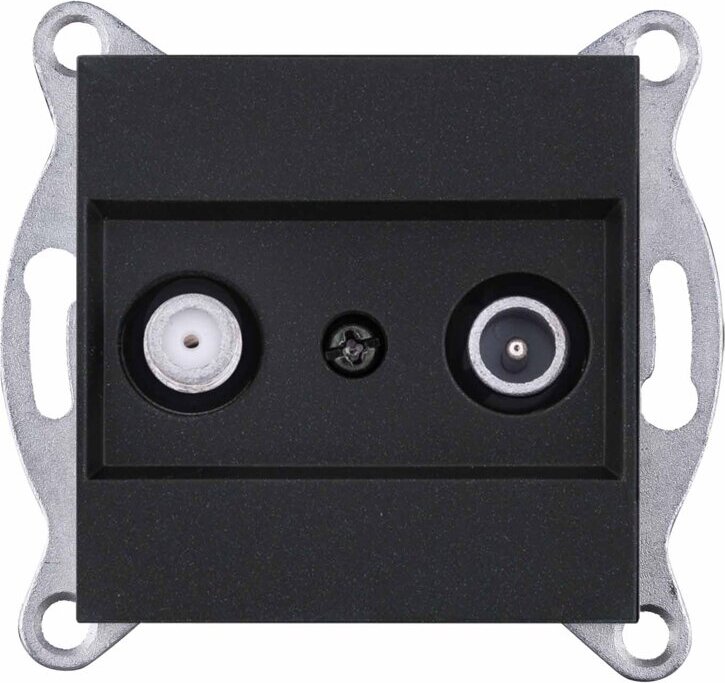 TV-SAT-Anschlussbuchse Schwarz Metallic 264/14E EXEN