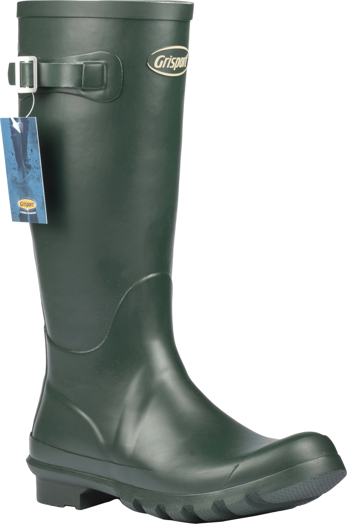 Grisport - Pánske gumové čižmy s jedným remienkom, gumové GS229 (42 EU) (Green)