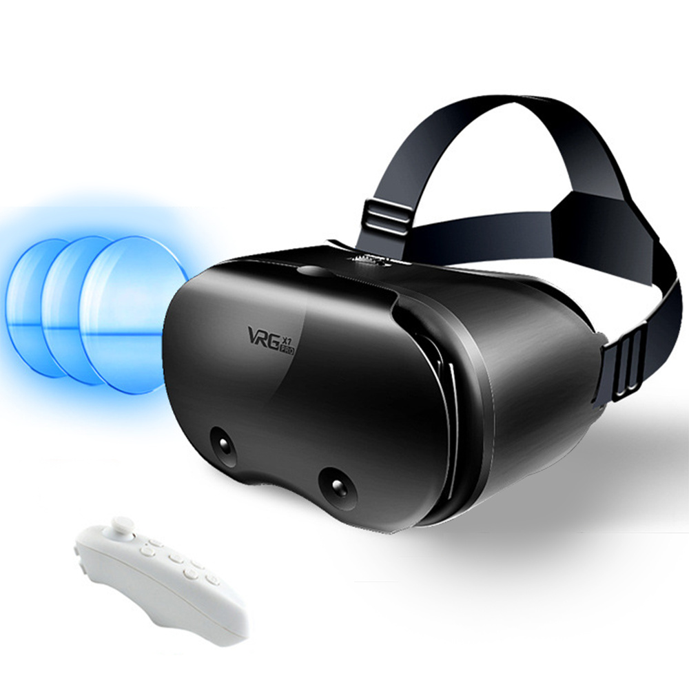 KINSI Blu-ray VR-Brille für Handys, 3D-Brille, virtuelle Realität (mit Headset, Fernbedienung) T8-32615518-02