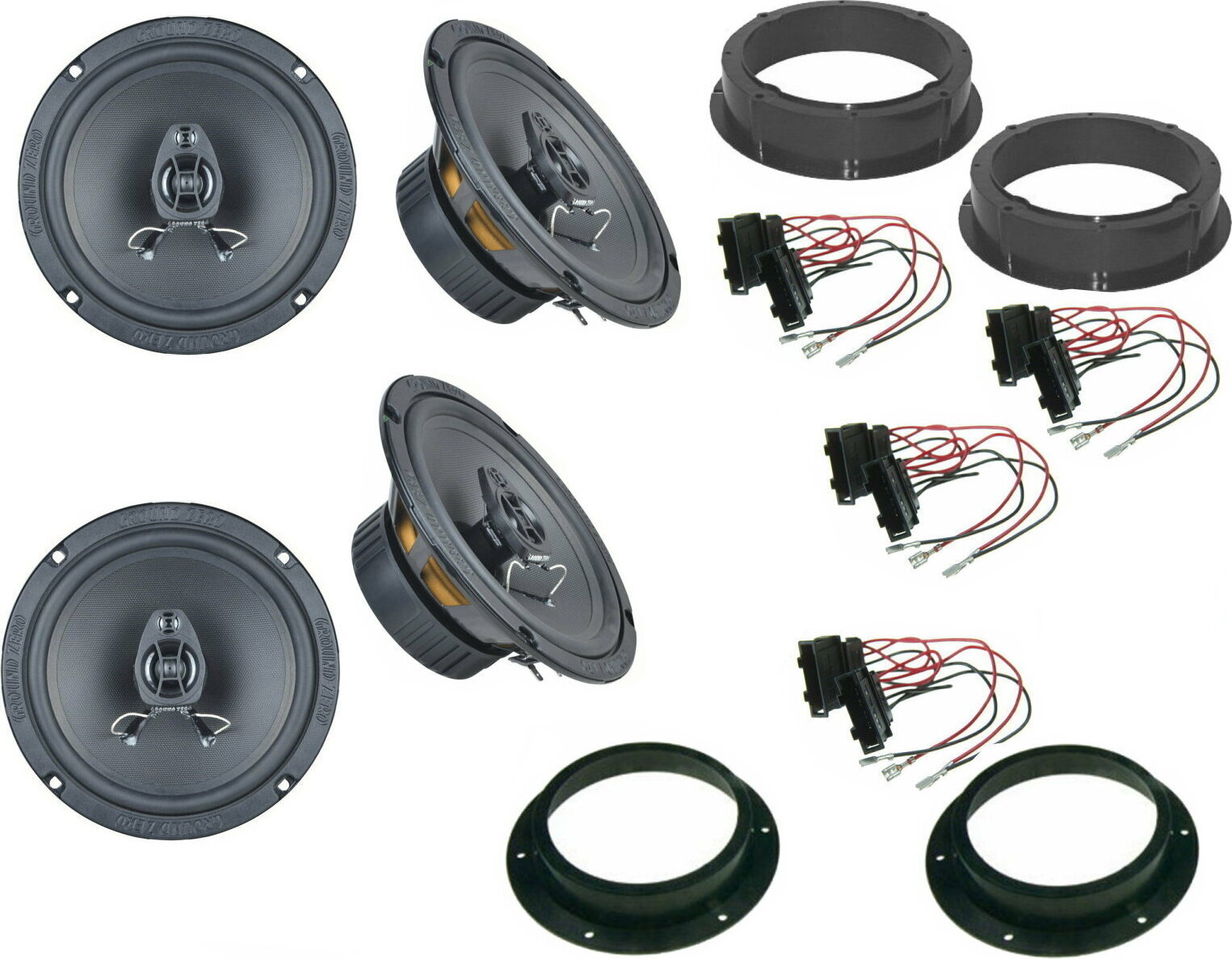 DSX Ground Zero Boxen Set für VW Sharan 7N Bj 10-15 Tür vorne hinten 240 Watt gzvwsharanvohi