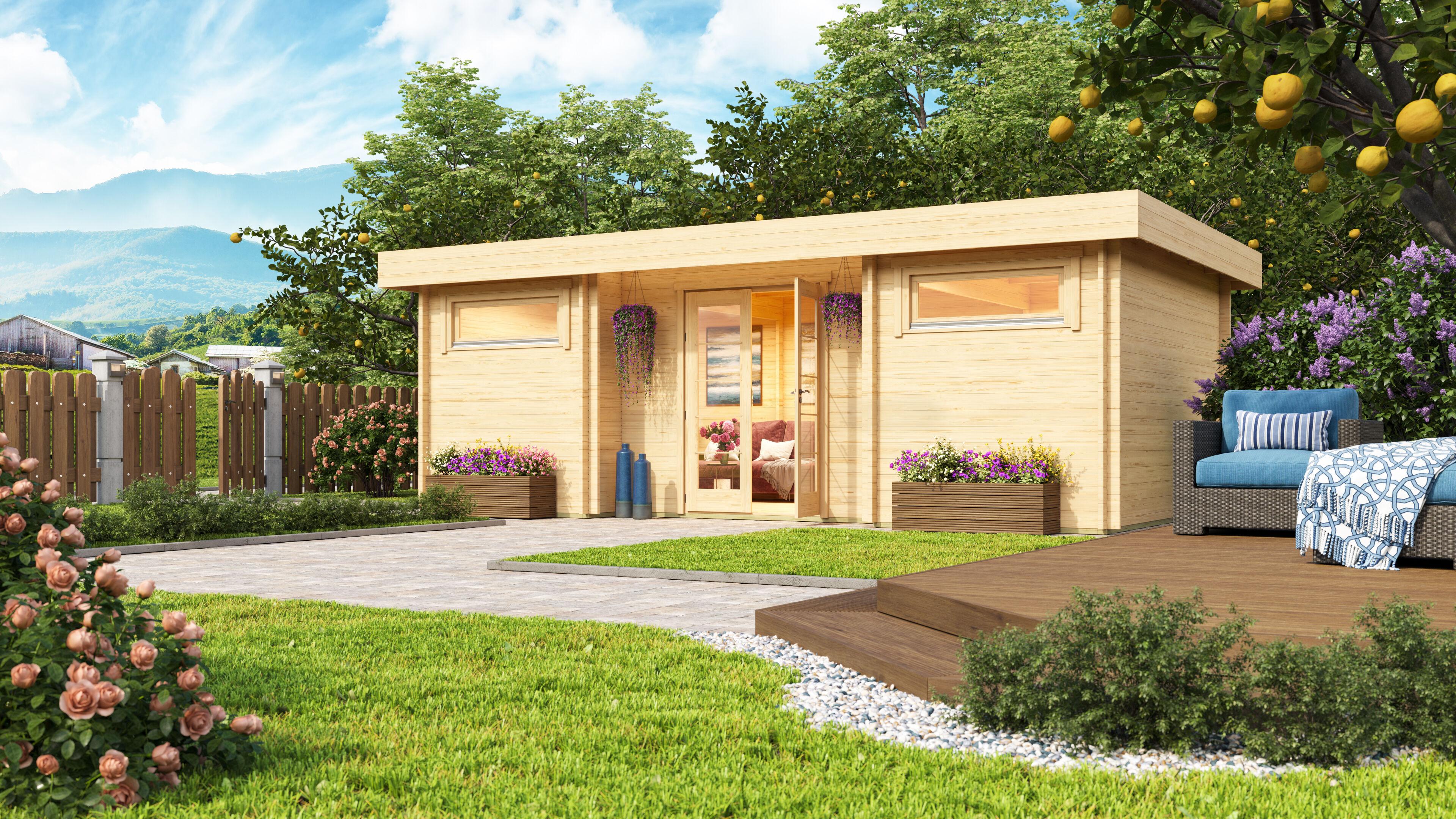 Fjordholz Gartenhaus Modell Aargau 44 F1.11012