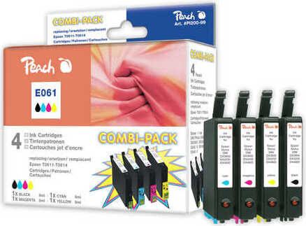 PEACH Epson Stylus E061, D88, Combi-Pack, T0611-T0614