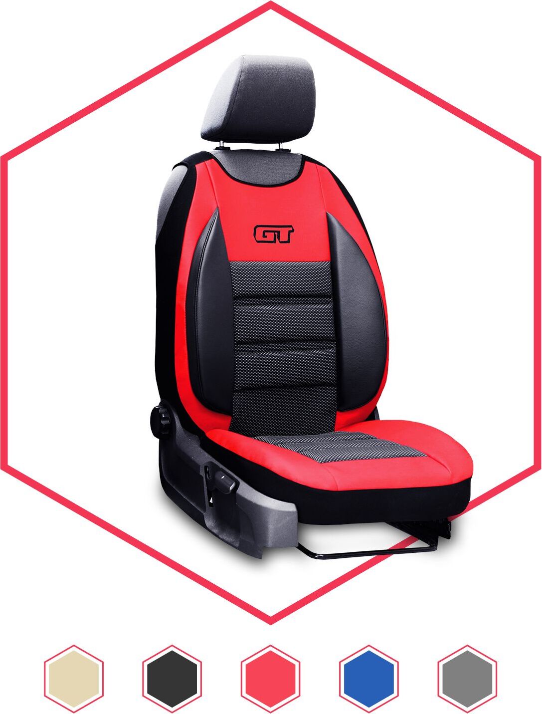 Saferide Sitzbezüge Universal Schonbezug Sitzauflage für Toyota RAV 4 II III IV Rot PTMATGT320-005