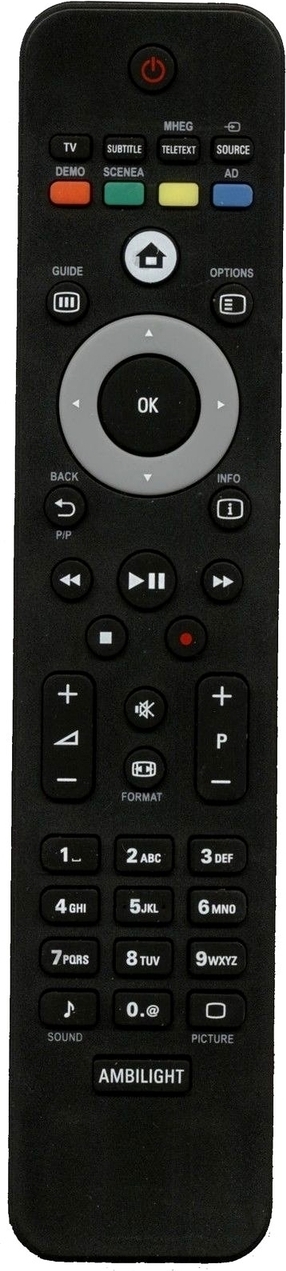 Ersatz-Fernbedienung Für Philips TV – Kompatibel Mit 32PFL7476H/12, 32PFL7486 U.a., Volle Funktionen