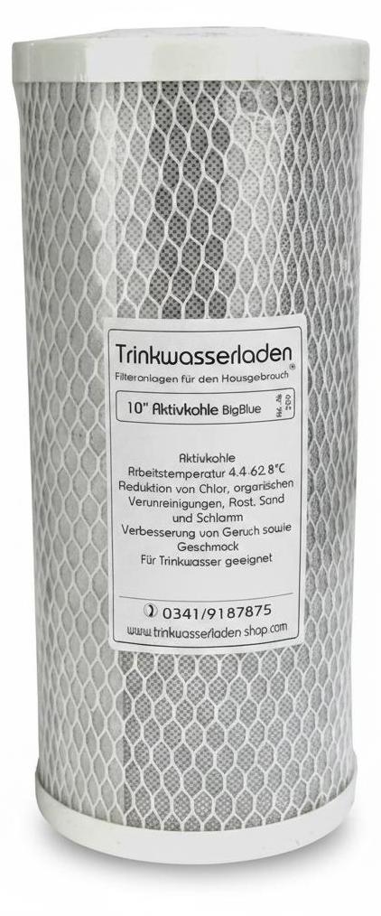 Trinkwasserladen Aktivkohleblockfilter 10' (Zoll) Big Blue 10µm Wasserfilter 209