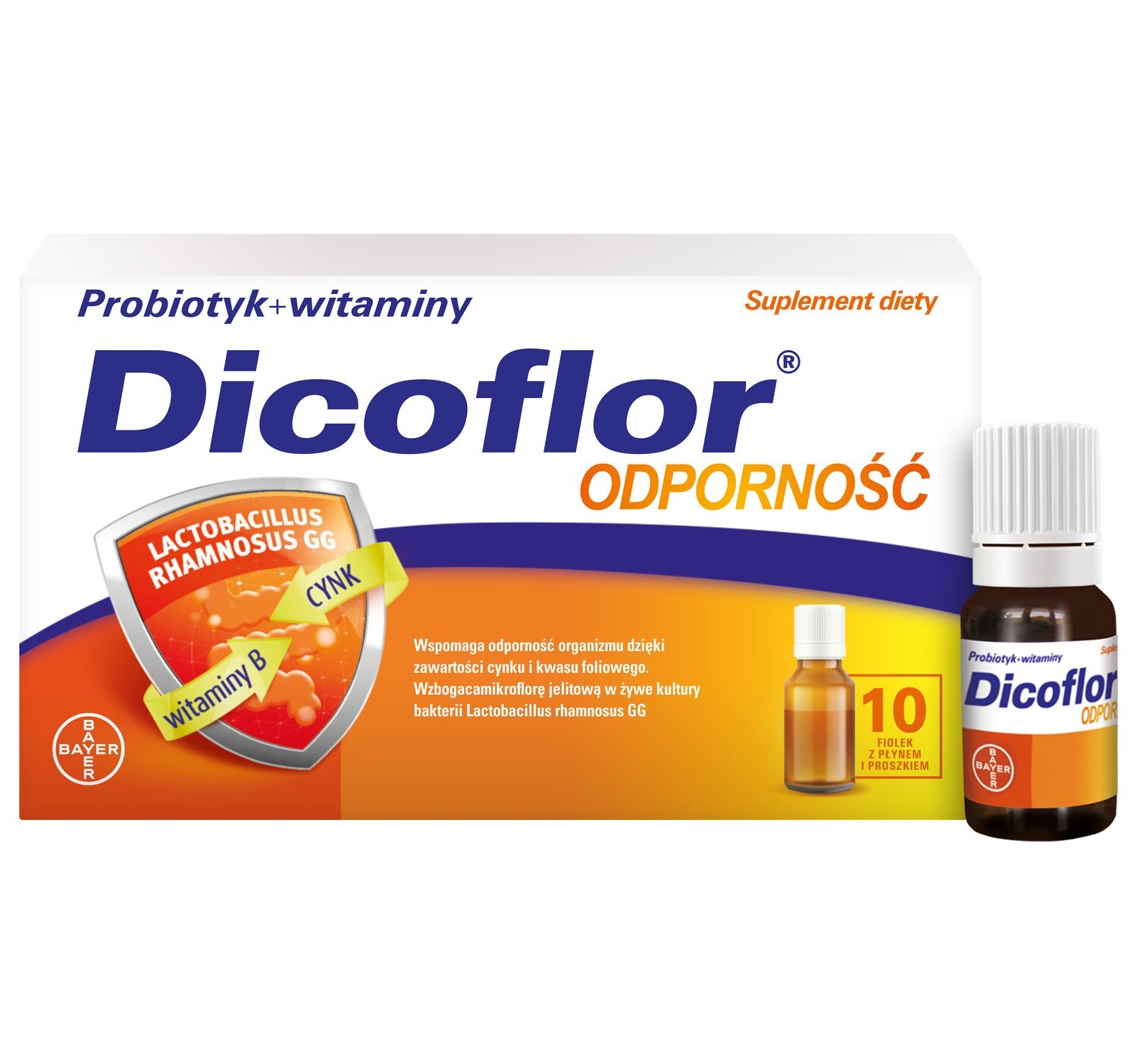 Bayer Immunity Probiotisches Nahrungsergä nzungsmittel 10 Flä schchen DICOFLOR Vitamin Immunity PROBIOTISCH