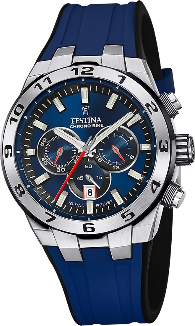 Festina pánske hodinky silikónové modré Festina Chrono Bike náramkové hodinky D2UF20671/1