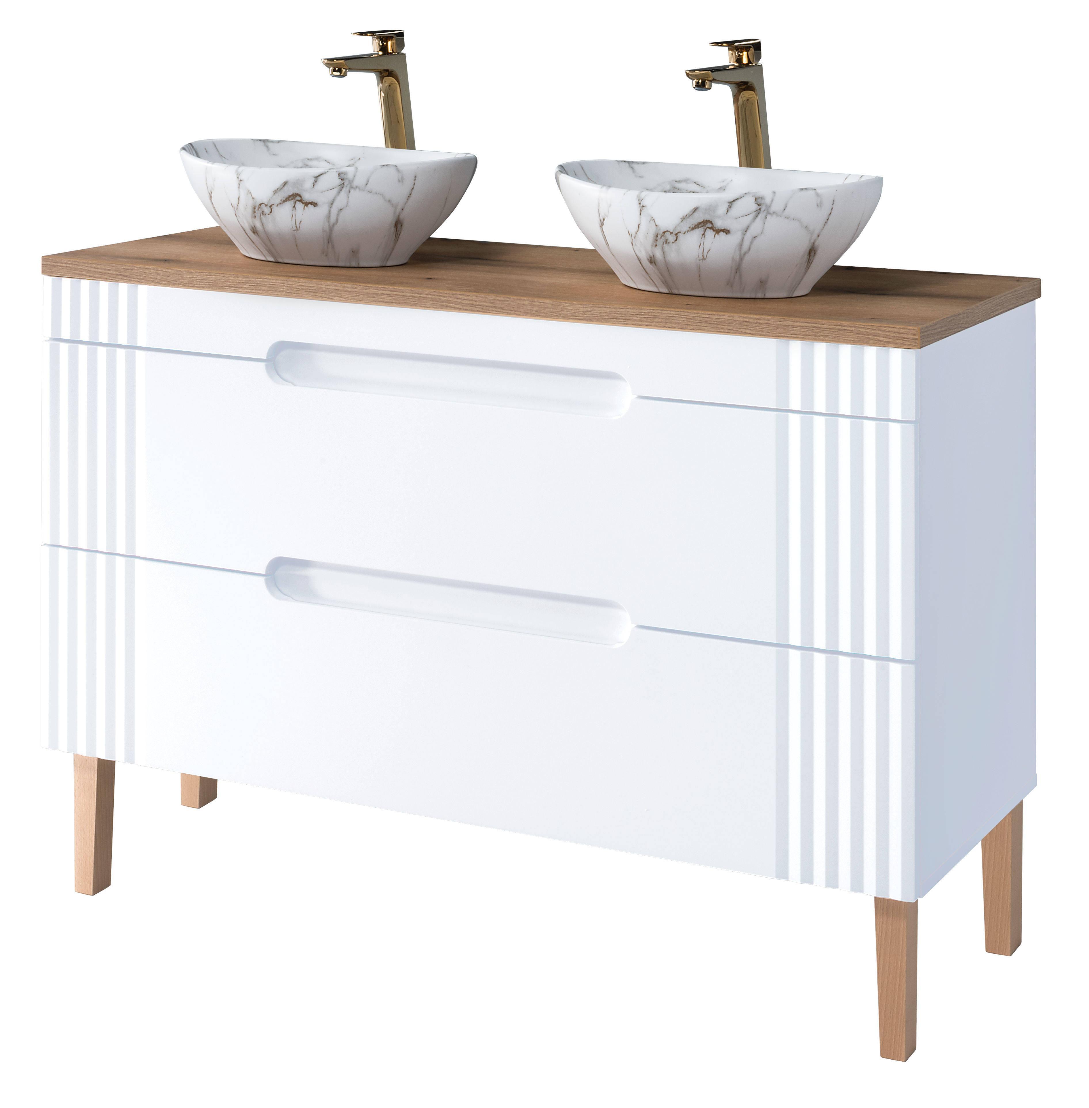 COMAD Badmöbel-Set 120Cm Mit Aufsatzwaschbecken COMAD-27730