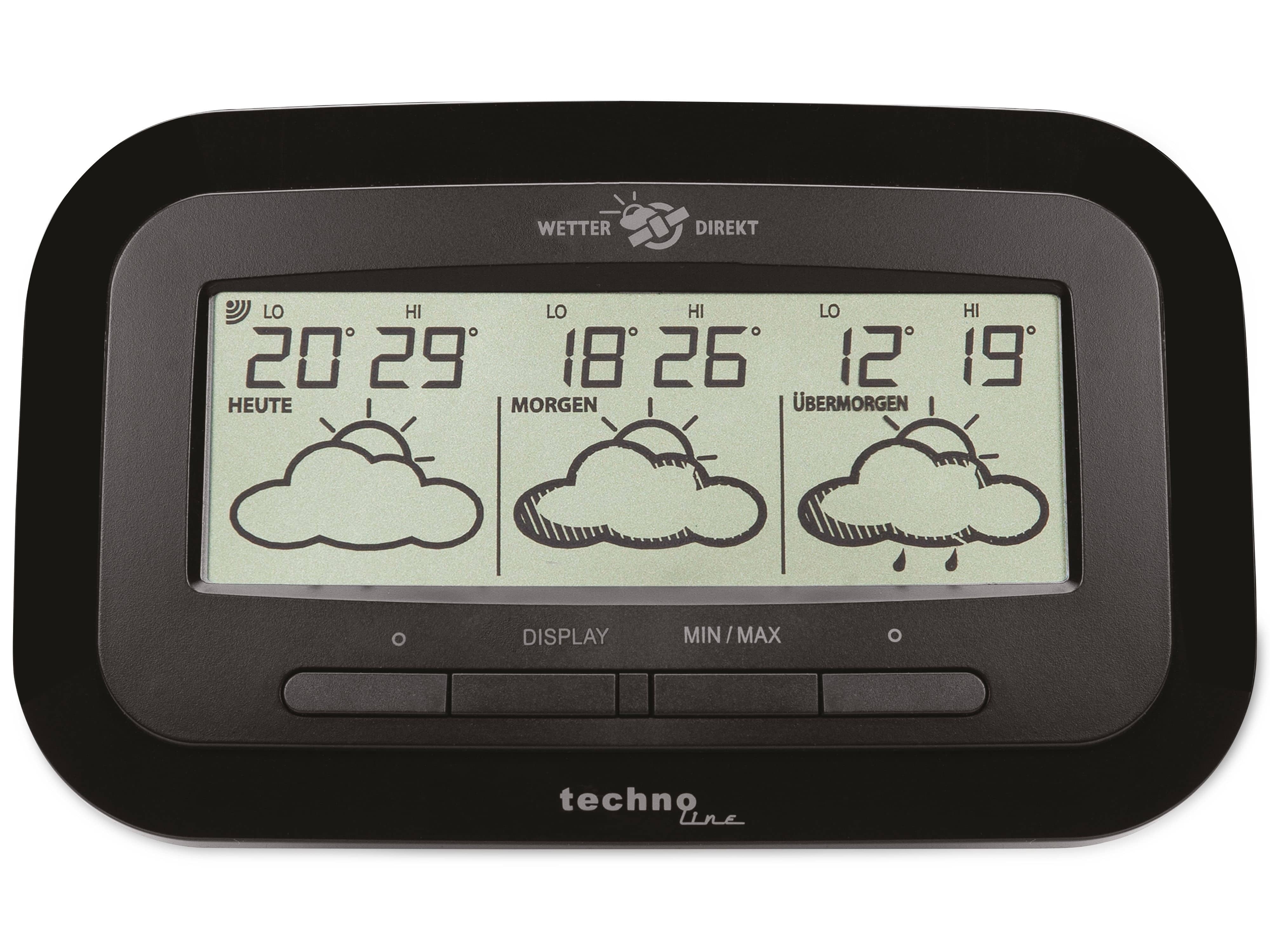 Technoline WD 1300, Schwarz, Innen-Thermometer, Außen-Thermometer, Thermometer, Thermometer, Akku, 3 x AA Mignon LR06