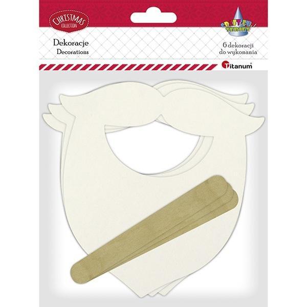 TITANUM Weihnachtsmannbart zum Zusammenbauen 6St