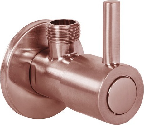 Rohový ventil so zabránením spätnému toku 1/2" medený matný