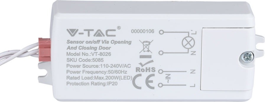 V-TAC Motion sensor - Türerkennung - Weiß - IP20 5085