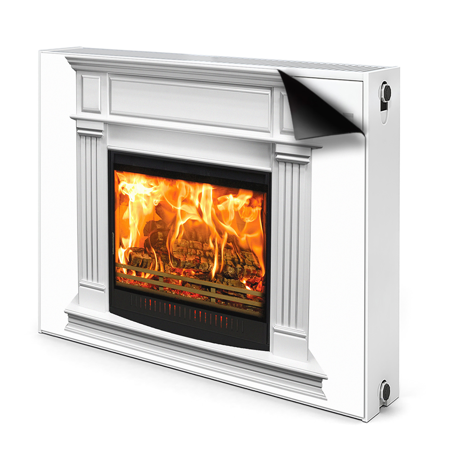 Kryt Radiátora - Magnetická fólia - Magnetická podložka - 80x60 cm - Elegantný krb