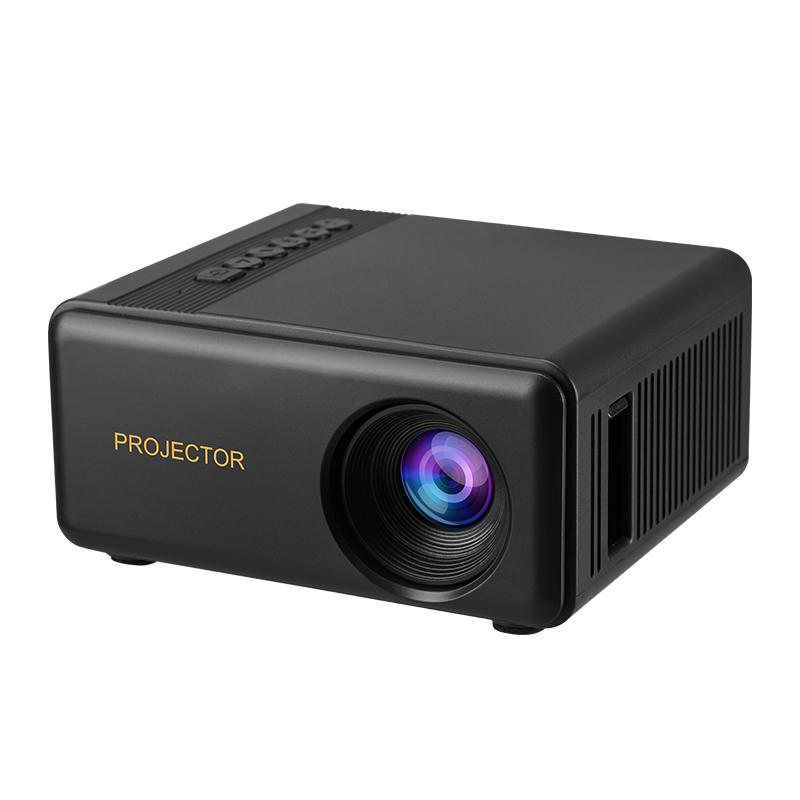 ZELURXX Mini Beamer, 1080P-kompatibel, tragbar, Heimkino, USB/HDMI, Handyverbindung, kompakte Größe, Schwarz