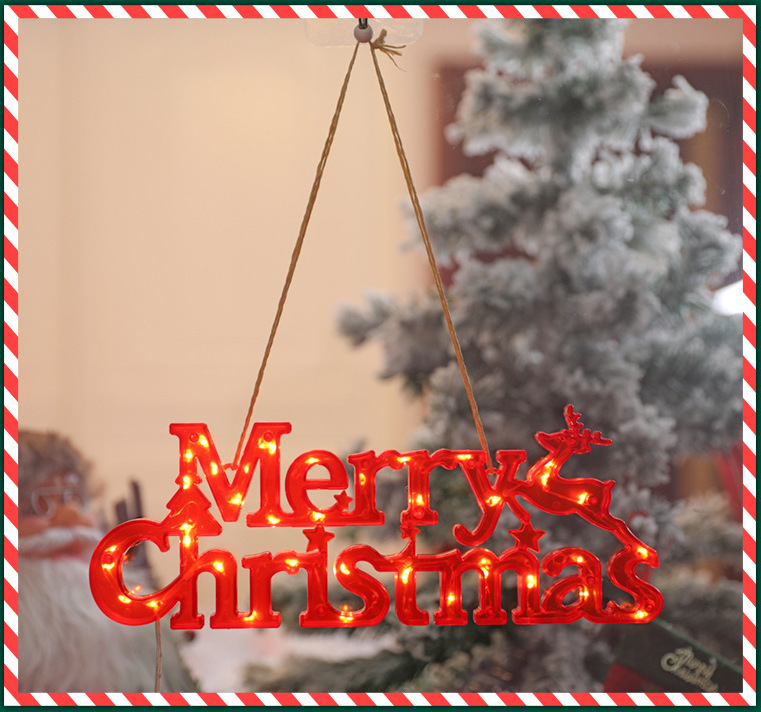 mc star Xmas Schriftzug, Merry Christmas Schriftzug, Merry Christmas LED, Merry Christmas Schild Türschild Buchstaben LED Schriftzug Weihnachtsbaumschmuck, rot