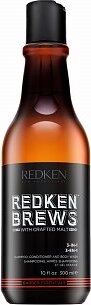Redken Brews 3-in1 Shampoo šampón, kondicionér a sprchový gel pre všetky typy vlasov 300 ml