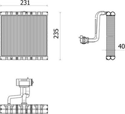 MAHLE AE 166 000P Verdampfer Klimaanlage Klimaverdampfer