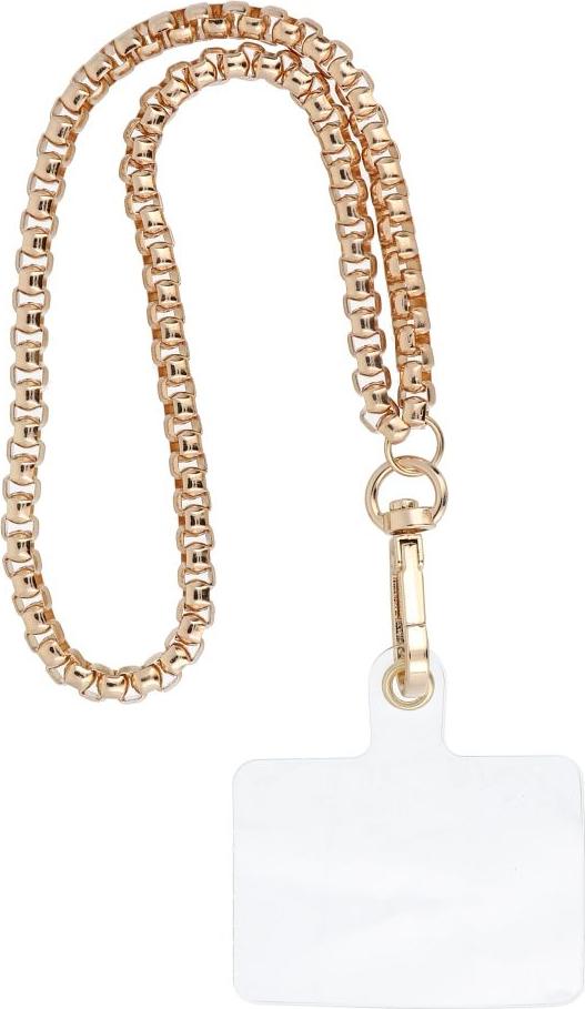 CHAIN #42 Šnúrka na telefón, prívesok na telefón / dĺžka šnúrky 40 cm (20 cm v slučke) / na zápästie - zlatá
