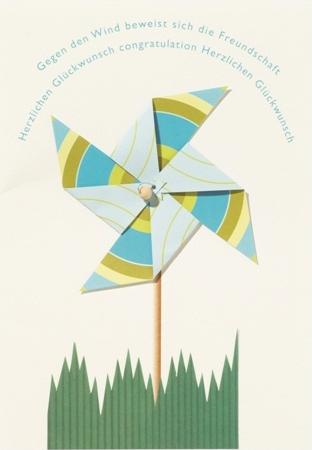 räder Windrad Karte "Gegen den Wind..."