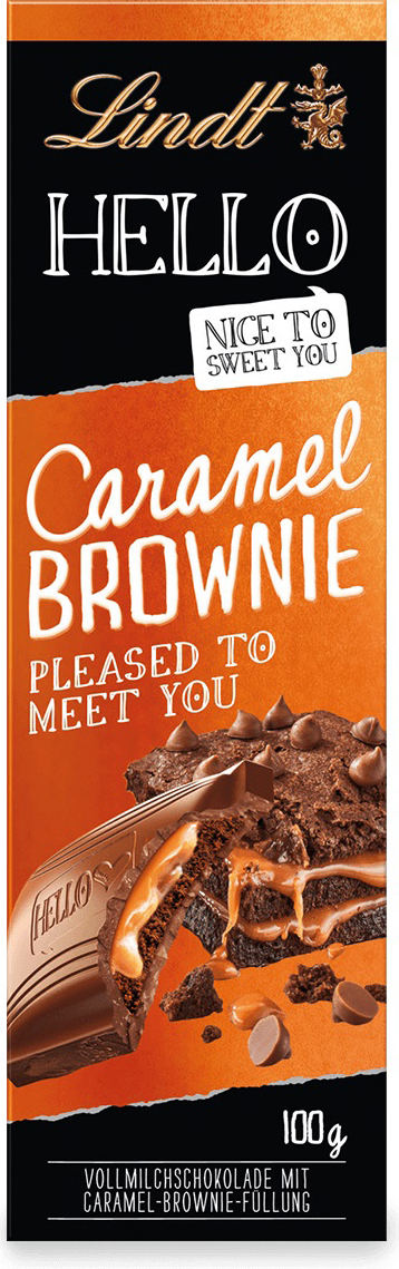 Lindt Hello Caramel Brownie süßer Caramel Brownie Füllung 100g g52112