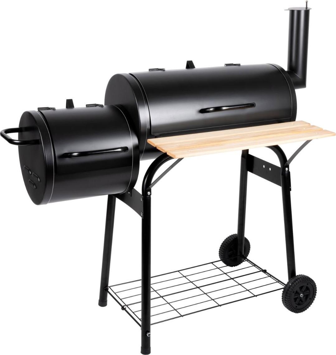 Gril Alpina Smoker - BBQ Smoker - so samostatnou udiareň - nastaviteľný komín - 104 x 58 x 114 cm