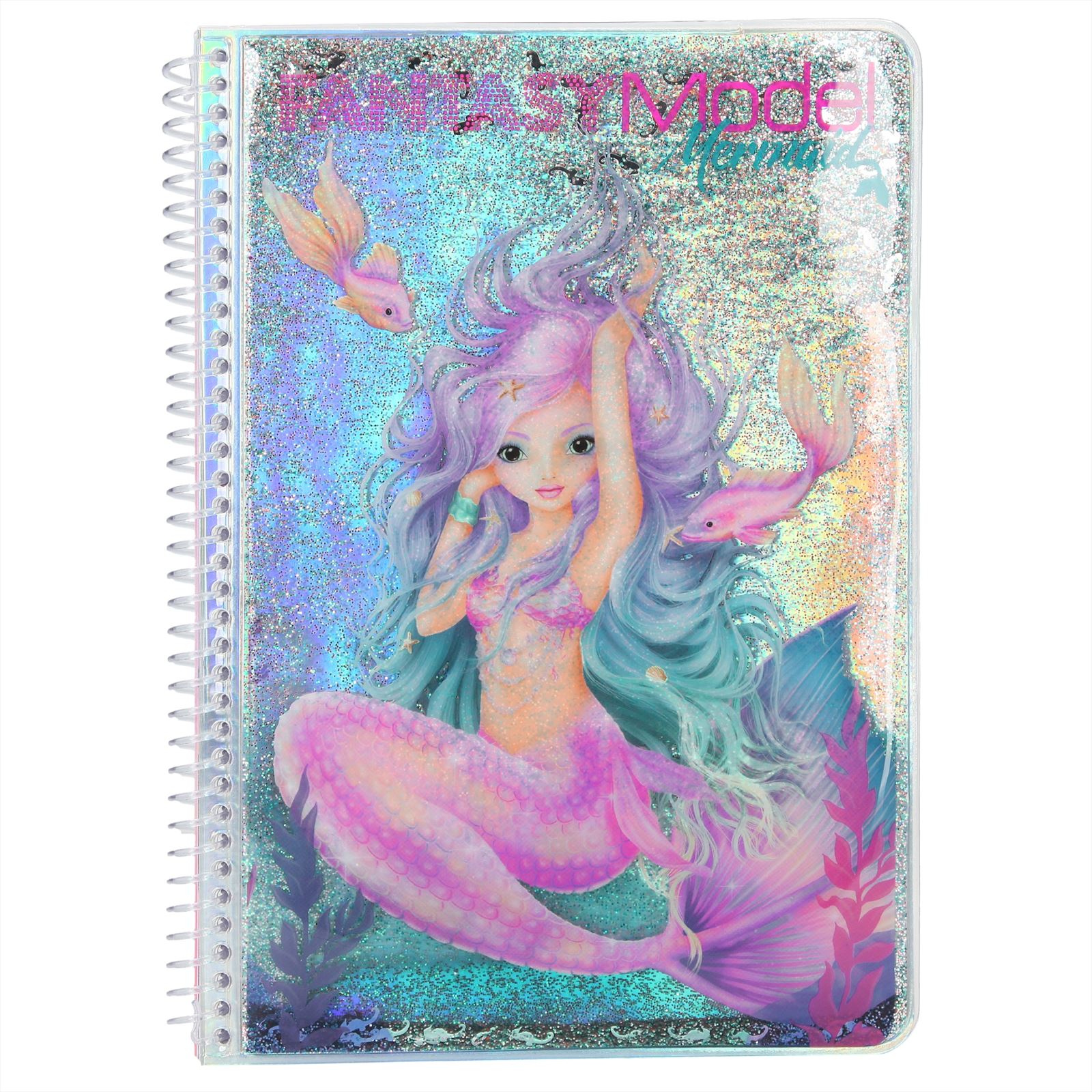 Depesche Fantasy Model Mermaid Meerjungfrau Malbuch Sticker Glitter 10036_A