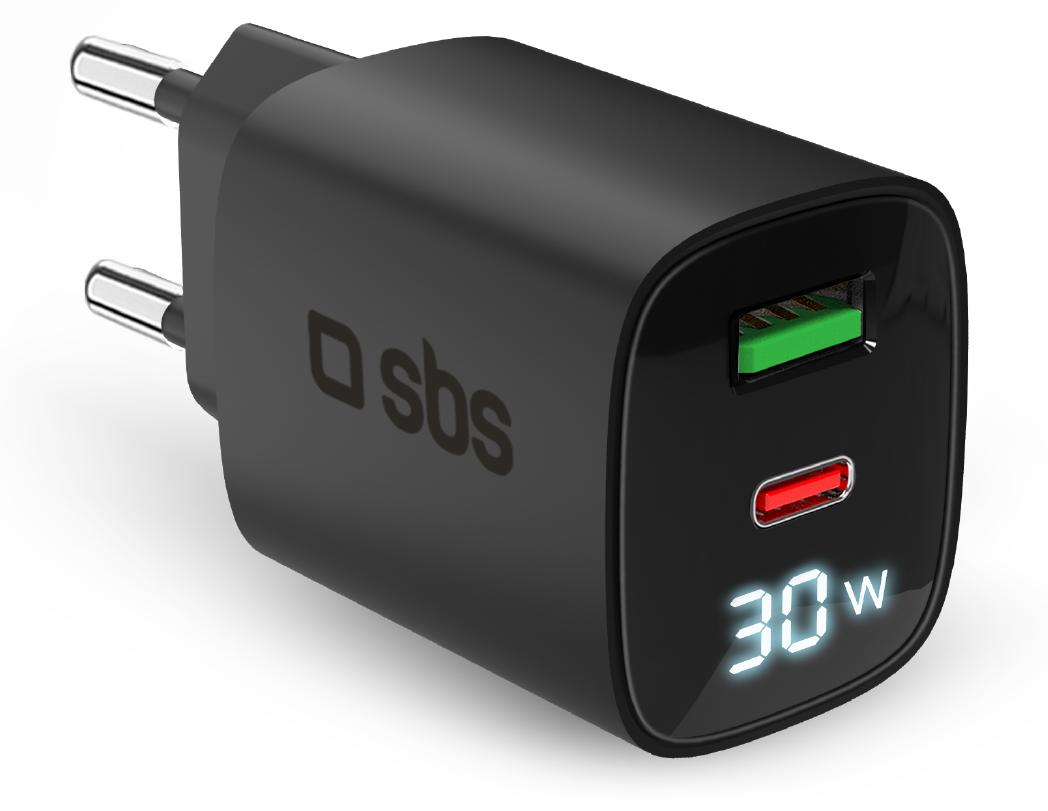 SBS TETRGANLCD1USB1C30K, Vnútorný, AC, Čierna