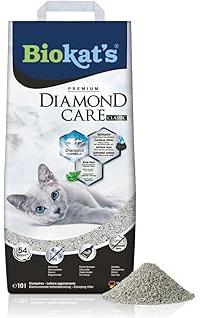 Biokat's Diamond Care Classic Katzenstreu ohne Duft - Feine Klumpstreu aus Bentonit mit Aktivkohle und Aloe Vera - 1 Sack (1 x 10 L)