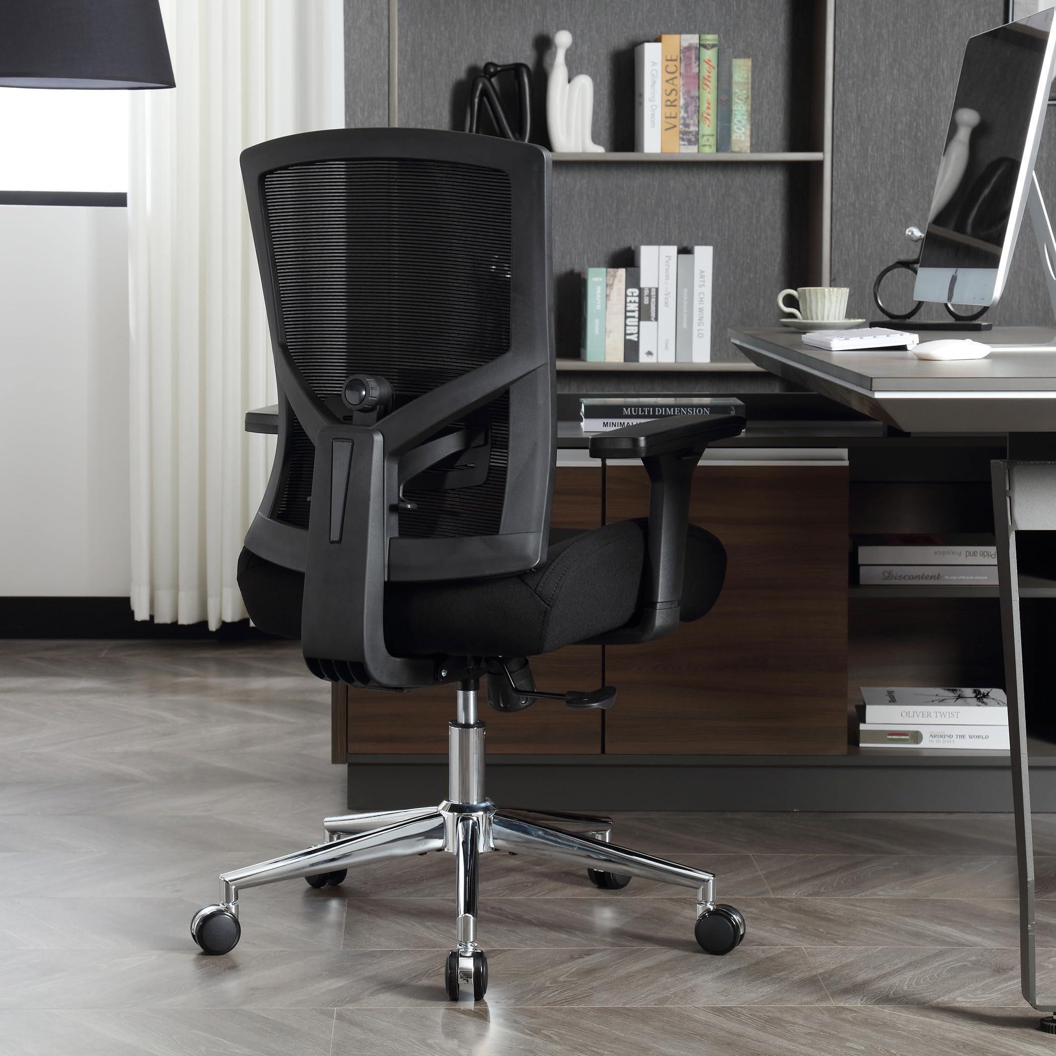 Lanki International Odikalo Bürostuhl Schreibtischstuhl Computerstuhl Chefsessel Ergonomisch Stuhl Schwarz