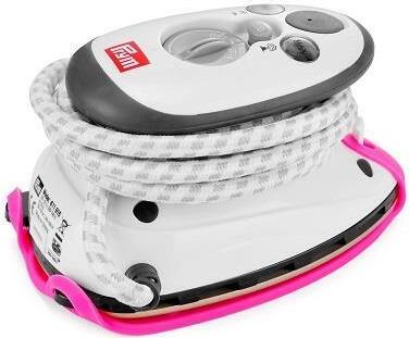 Prym Dampfbügeleisen Mini inkl. BabySnap Reisebügeleisen-Ablage (pink) 611915+pink