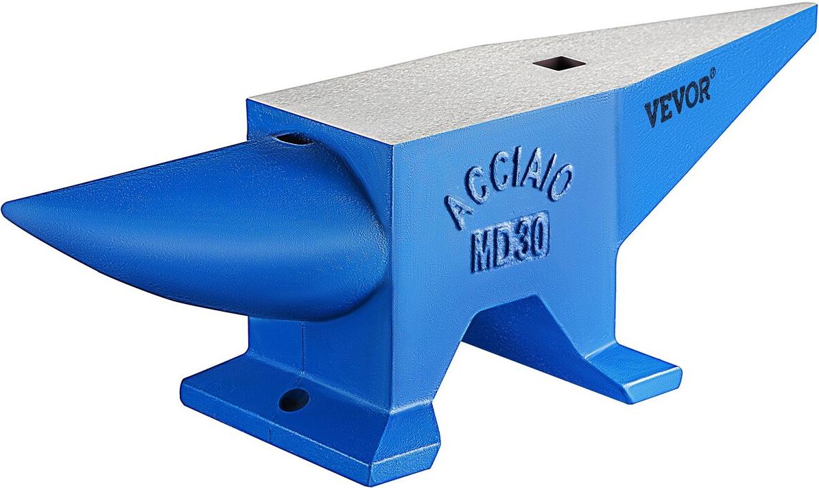 VEVOR Pro Horn Amboss 30 kg/66,1 lbs Gewicht Stahlamboss Schmiede Amboss, tragbarer robuster Gusseisenamboss Schmiedeamboss Stabile Werkbank Schmiede Amboss Werkzeug