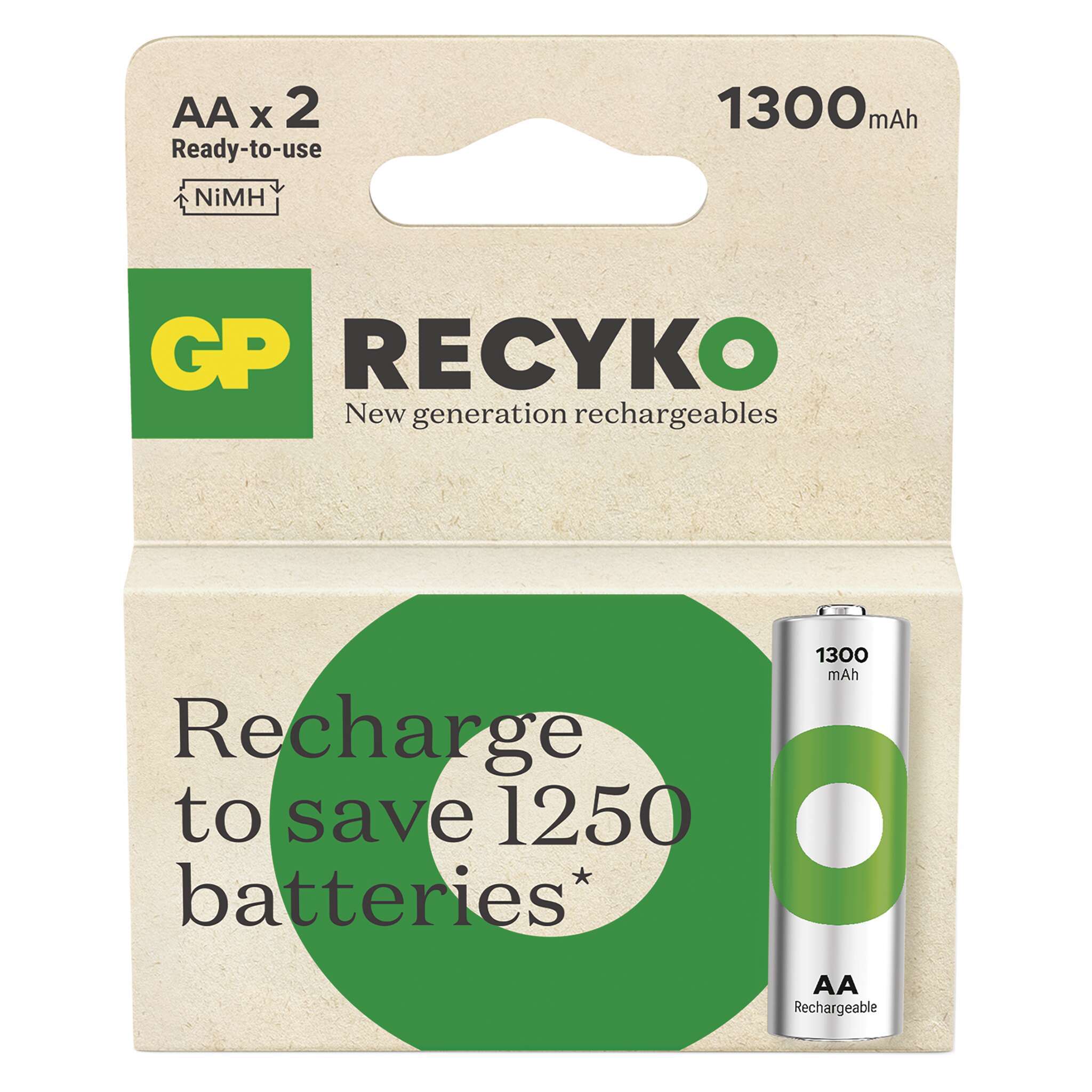 GP ReCyko AA 1300mAh 2ks 1032222131