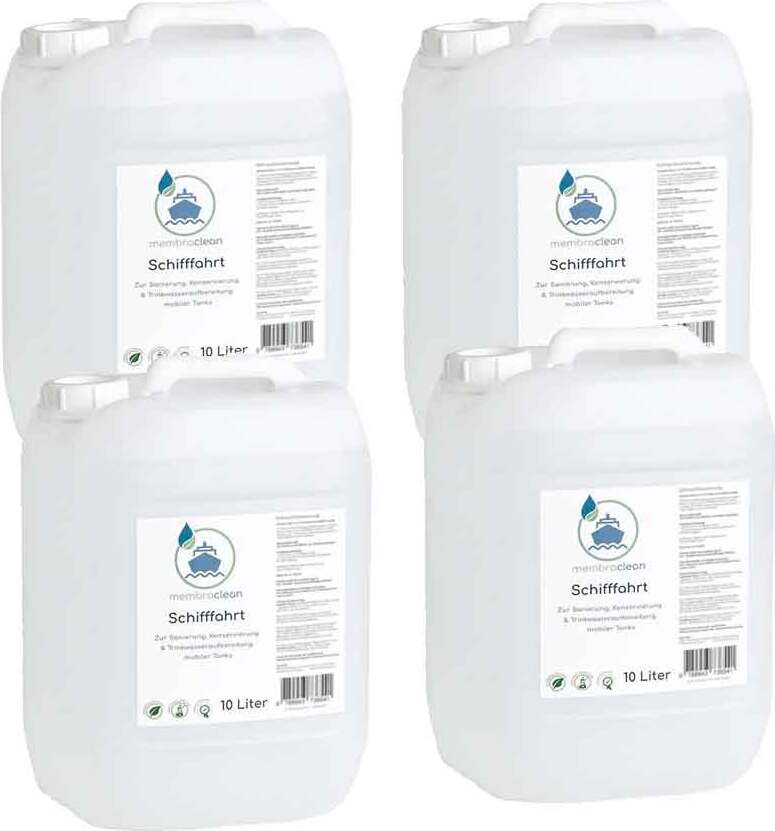 4x 10 Liter membraclean Trinkwasseraufbereitung Schifffahrt (Boote & Yachten)