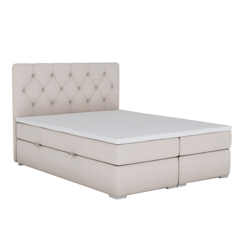 MOB, Manželská posteľ Boxspring 160 cm - Elaine (s matracmi)