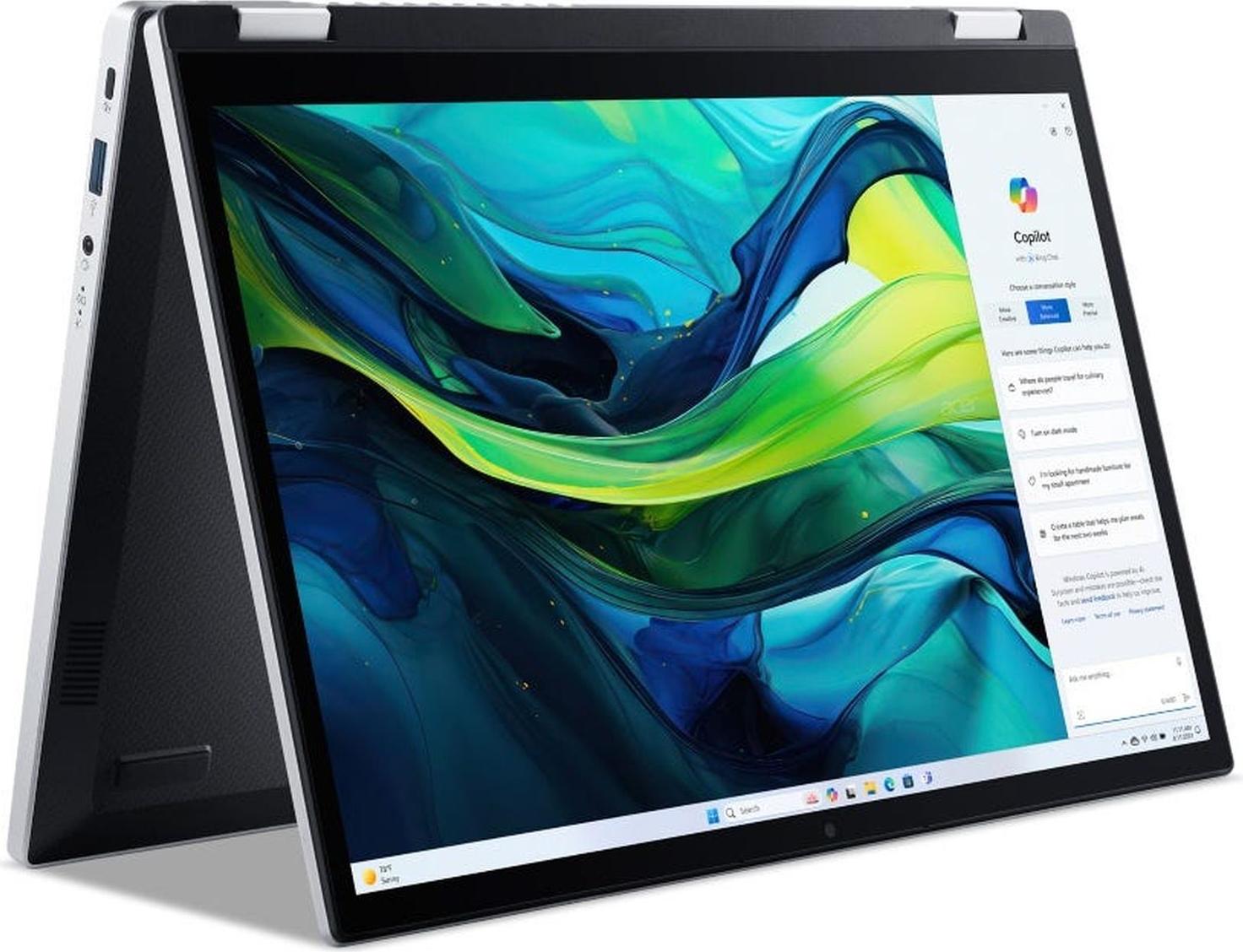 Acer Aspire Go Spin 14 AGSP14-31PT-36R6, Intel Core 3, 1,9 GHz, 35,6 cm (14"), 1920 x 1200 pixelov, 16 GB, 512 GB