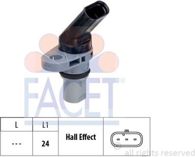 1 Sensor, Drehzahl FACET 9.0778 Italy - OE Equivalent für AUDI SEAT VW
