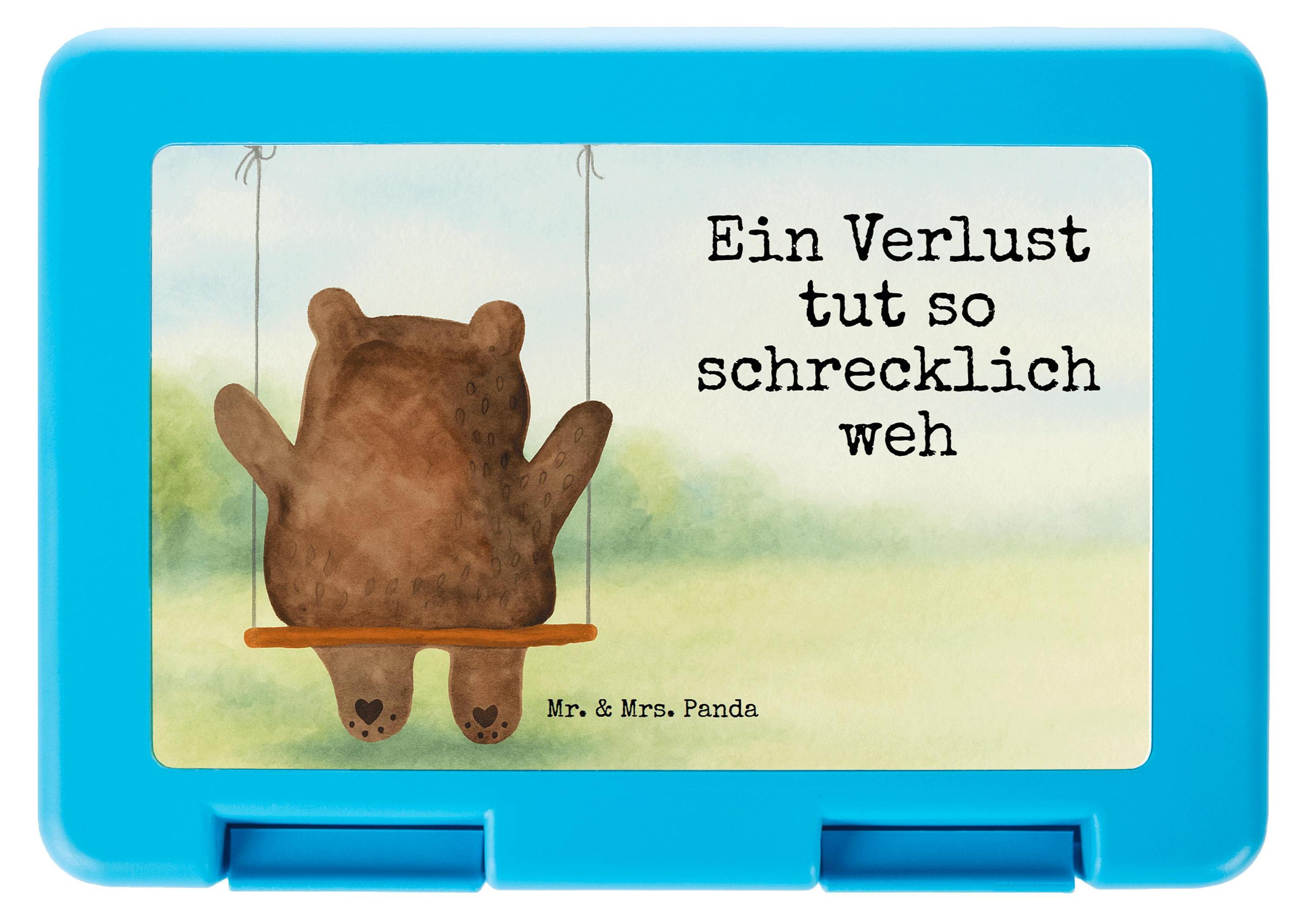 Mr. & Mrs. Panda Snackbox Bär Schaukel Design - Weiß - Geschenk, Verlust Trauer Trauergeschenk Traurig Trösten Trost Liebeskummer Liebe Verliebt, Bentobox, Bento Box PD-1966615-STANDARD