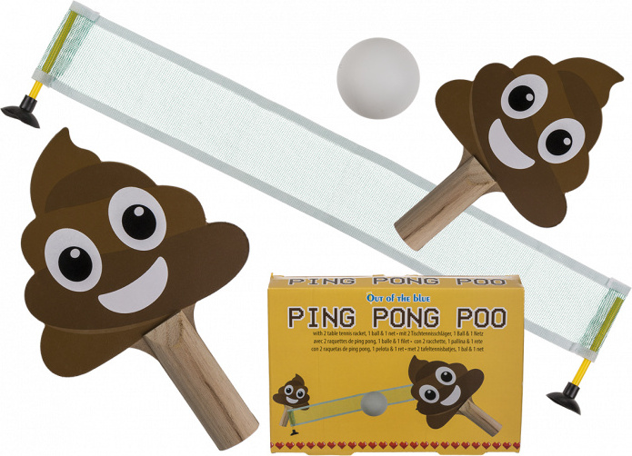 Out of the blue Ping Pong, Poo, mit 2 Tischtennisschlägern 28.63_3052