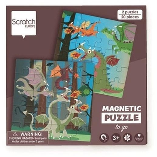 SCRATCH Reise-Magnetpuzzle Drachen 20 Teile