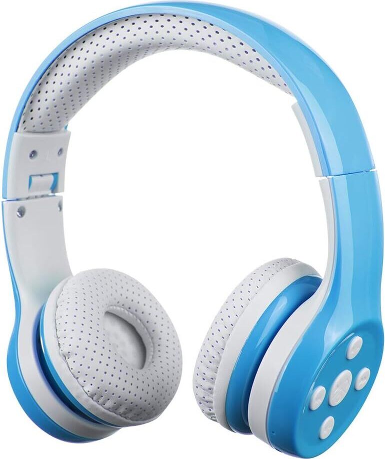 detské slúchadlá Bluetooth s ovládaním hlasitosti, ochranou sluchu a funkciou zdieľania hudby, zabudovaný mikrofón pre chlapcov a dievčatá od 3 rokov. (Modrá)