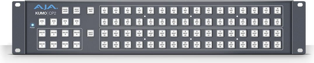 AJA KUMO CP2 - Kontrollpanel - Grau - 2U - 19 Zoll - -40 - 60 °C - 0 - 40 °C