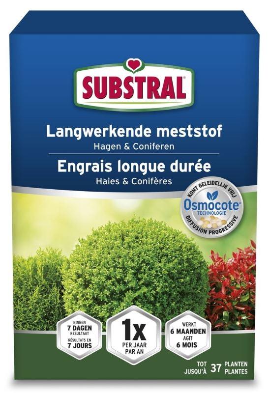 Substral Osmocote Dünger für Hecken und Koniferen - 750g - Inhalt: 750g - Dosierung: 750g = 37 Pflanzen - Zusammensetzung: NPK (MgO) 22-7-14 (2.5)