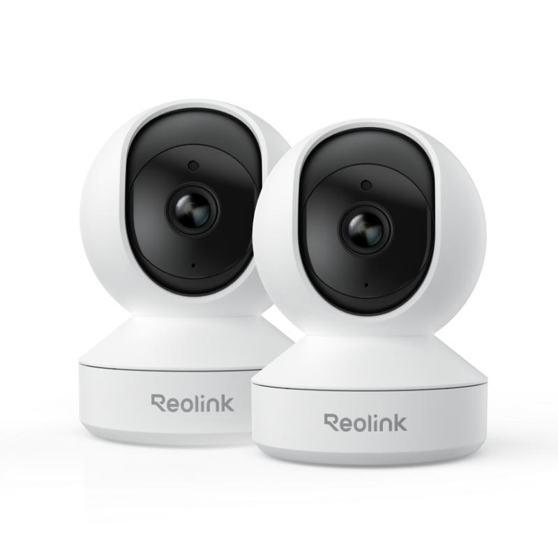 Reolink E1, 3MP 2,4GHz WiFi vnútorná bezpečnostná kamera, 355° otočenie a 50° naklonenie, detekcia osôb/zvieracích miláčikov, nočné videnie, 2-cestný zvuk, 2 balenia